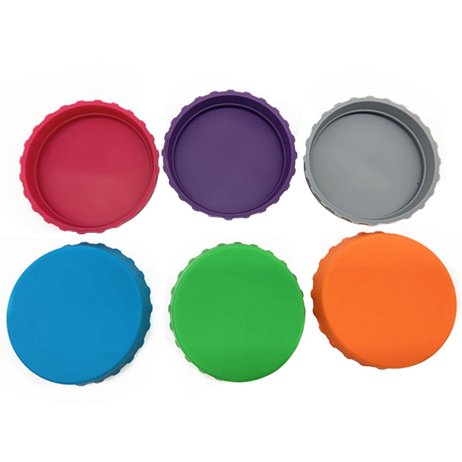5 lattine coperchi soda silicone,6 coperchi per bibita/bevanda/birra - La copertura in silicone riutilizzabile per bevande analcoliche si adatta a bevande analcoliche/bevande standard