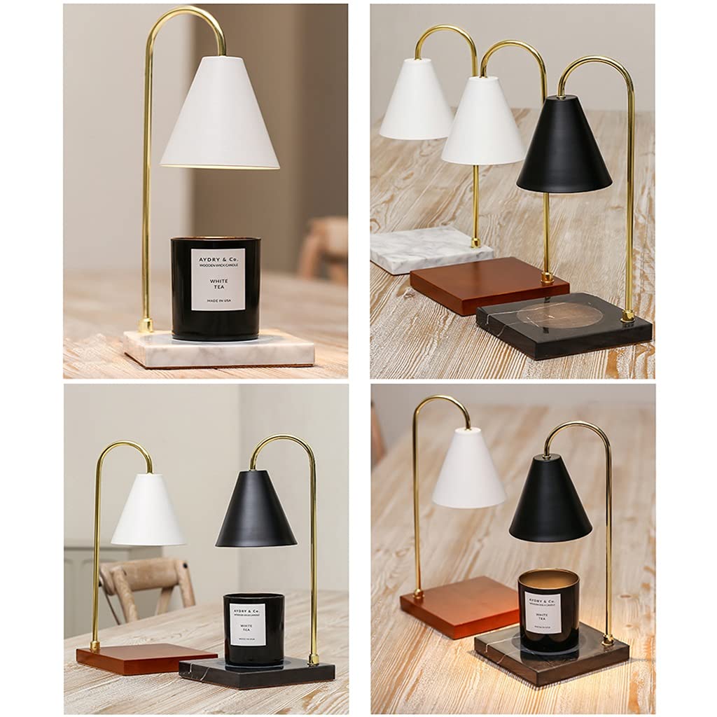 Scaldamani di Candela, Fusione di Cera Elettrica con Dimmerabile, Lampada Riscaldante della Candela per Candela Profumata, Fusione di Cera (Color : Black Marble)