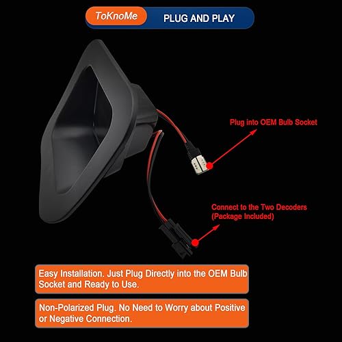 Miniatura 4 de Luces LED para matrícula, conjunto de lámpara de etiqueta, lente ahumada, compatible con Dodge RAM 1500 2500 3500 2003-2022 camioneta Pickup