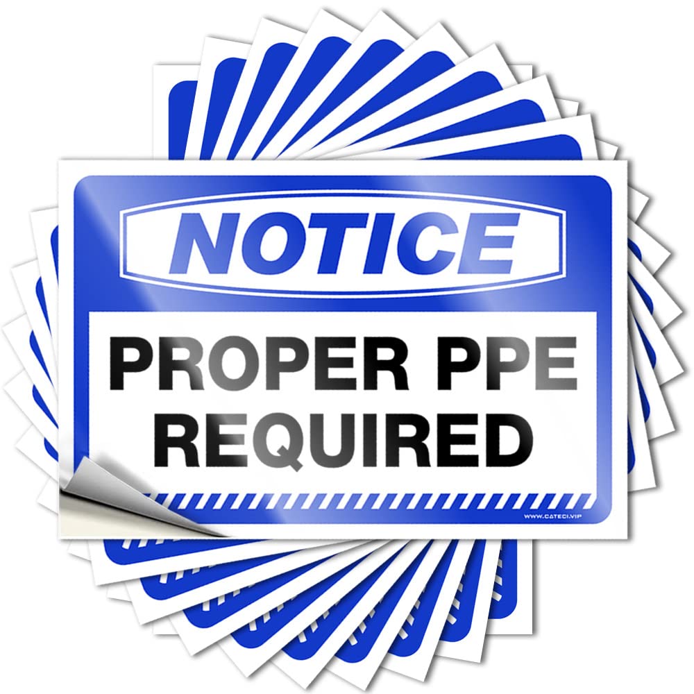 Bumper Bookish Bath Sets Wall Notice Proper PPE Required - No Residue Decals for Things(8X12CM)
