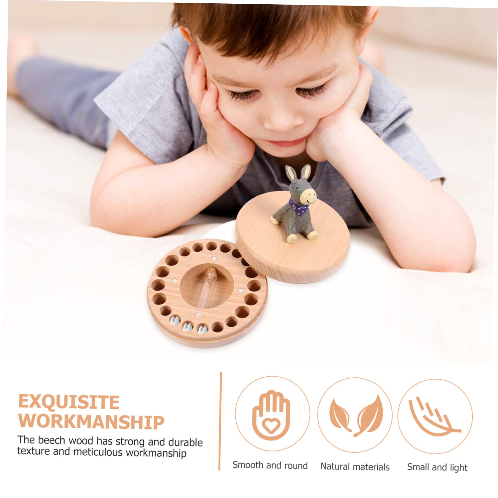 Caja para Guardar Dientes de Leche de Niños en Madera
