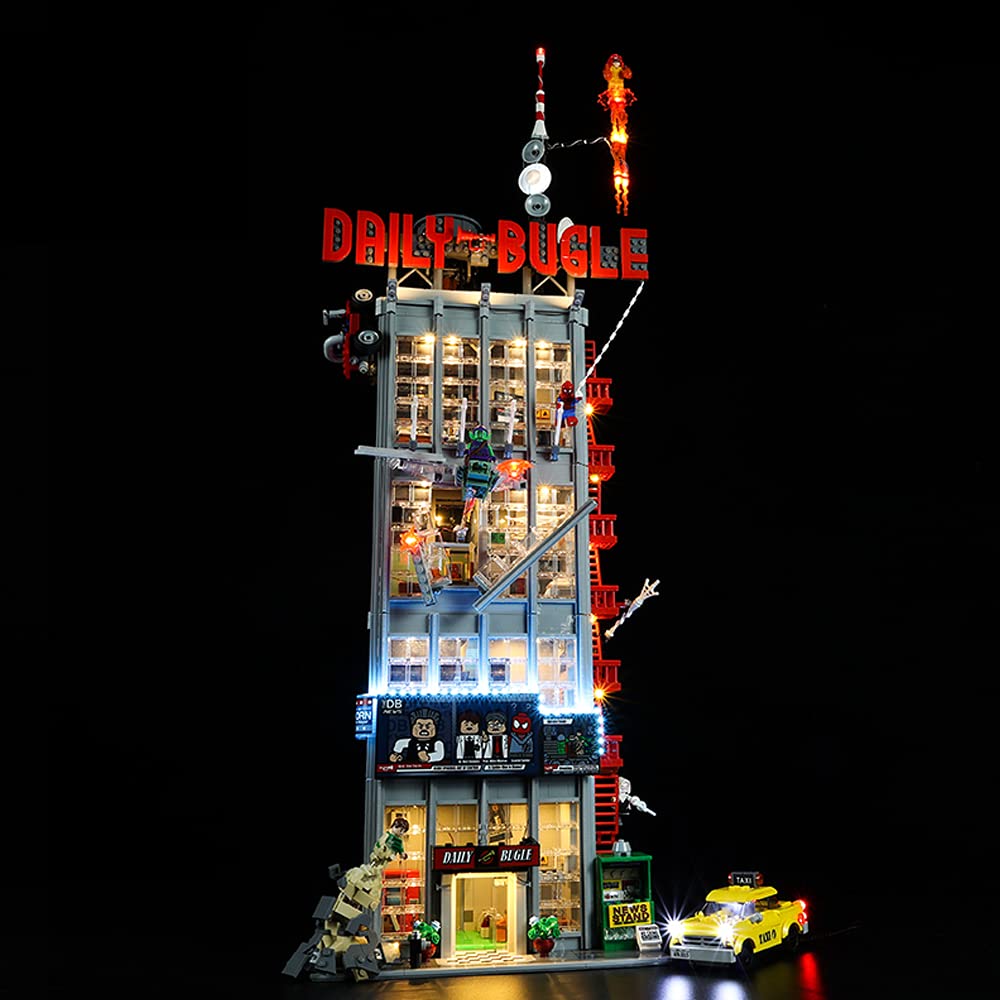 T-Club RC LED Light Kit for Lego 76178 Daily Bugle, Lighting Kit Compatible with Lego 76178 (Not Include Building Block Set) (Standard Version)