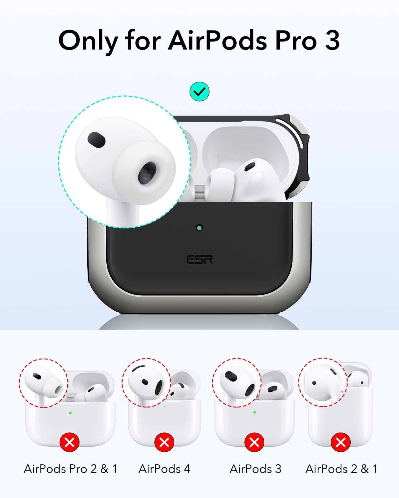 Amazon.com: ESR for AirPods Pro 3 Case, Compatible with AirPods