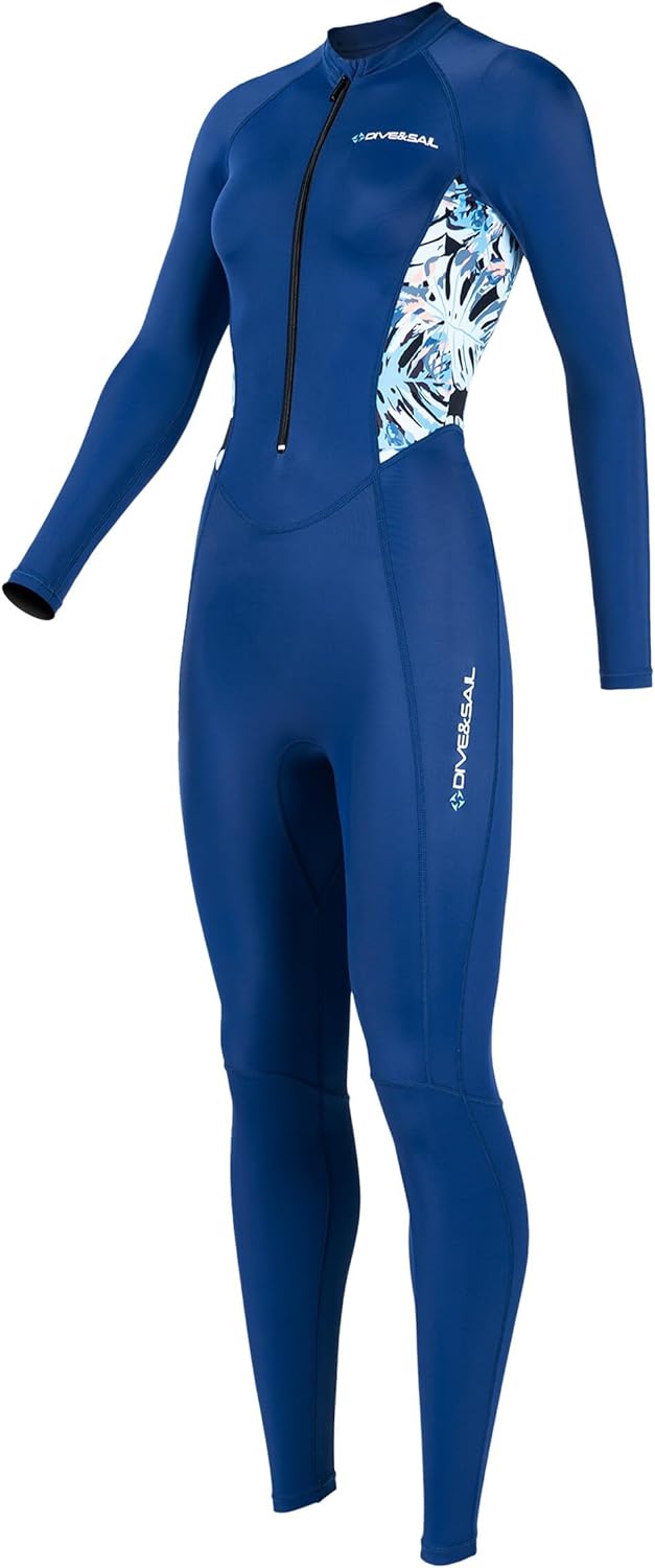 Women’s One Piece Swimsuit Long Sleeve UPF 50+ UV Sun Protection Rash Guard for Surfing