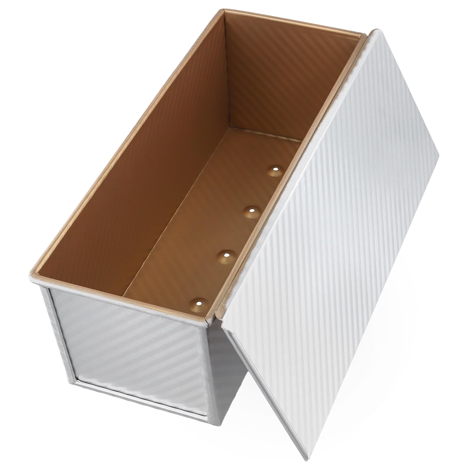 Pullman Moule à pain 34 x 13,5 x 12 cm avec couvercle, 1 000 g, anti-adhésif, en alliage d'aluminium, pour la cuisson du pain, des gâteaux, des desserts, des sandwichs