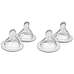 MAM Bottle Nipples Fast Flow Nipple Level 3, for 4+ Months, SkinSoft Silicone Nipples for Baby Bottles, Fits All MAM Bottles, 4 Pack