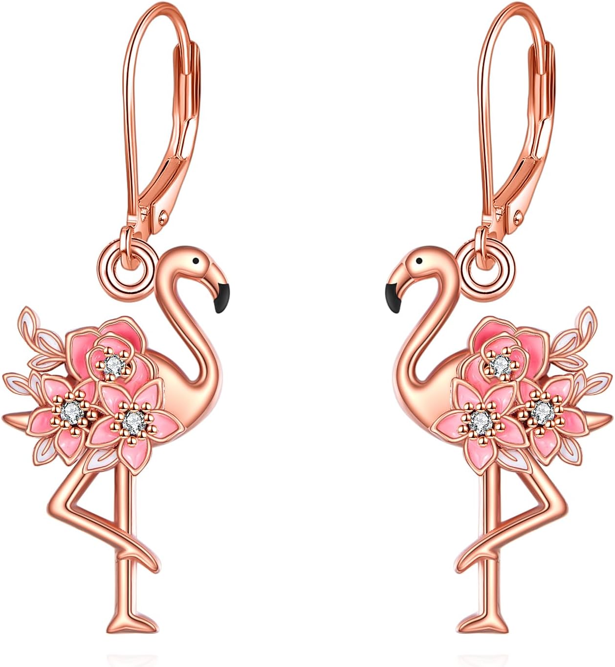 VONALA Animal Earrings Sterling Silver Bulldog/Fox/Flamingo Dangle Hoop Jewelry Gifts for Women Animal Lover