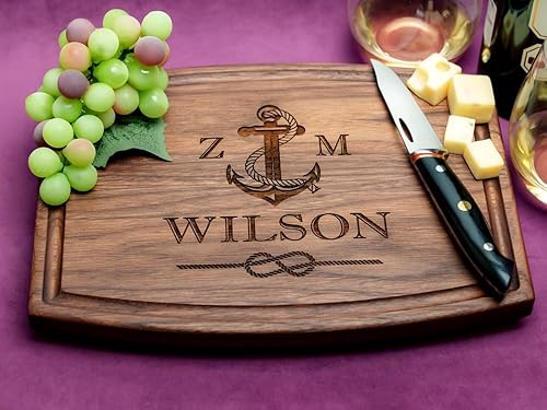 Miniatura 2 de Straga Tablas de cortar personalizadas  Charcutería grabada de madera hecha a mano  Boda personalizada, aniversario, regalo de viaje en crucero para