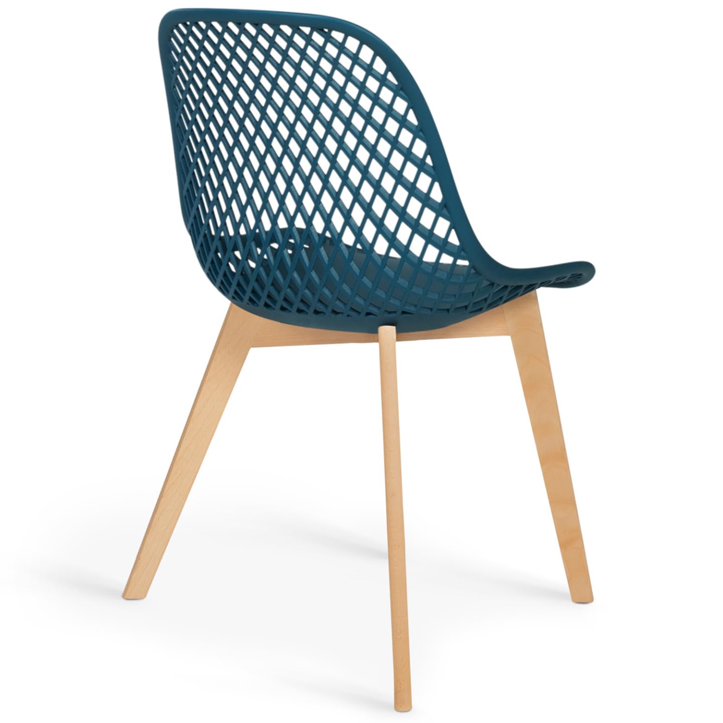 IDMarket - Lot de 4 chaises Mandy Bleu Canard pour Salle à Manger