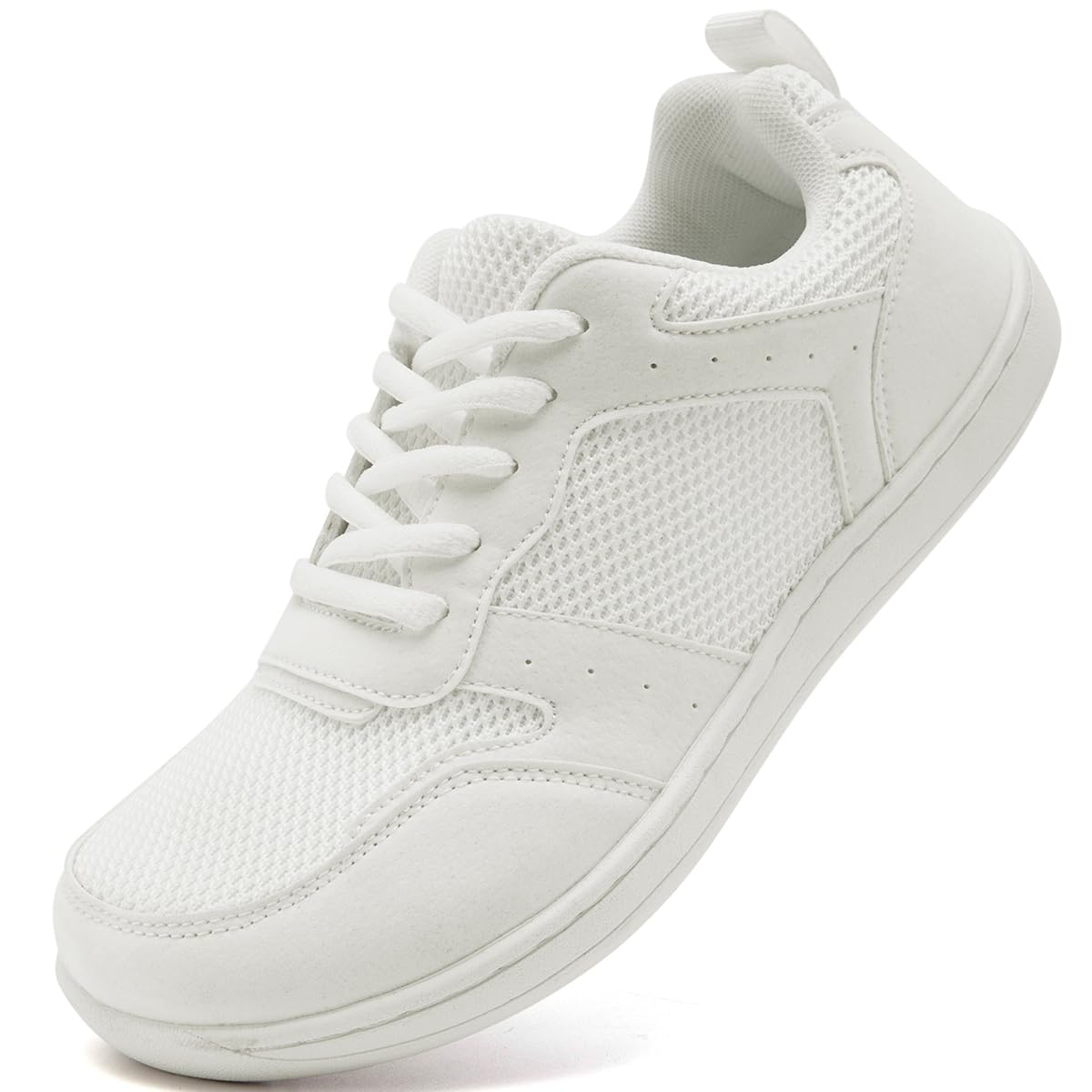 DLWKIPV Women's Wide Toe Box Barefoot Sneakers Walking Slip On Shoes Zero Drop Running Sneakers Breathable Non Slip Casual Shoes