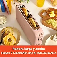 Vista 4 de BELLA - Tostadora de 2 ranuras delgada, Fits-anywhere™ Utensilios de cocina, control de 6 niveles de tostado con botones de recalentar y cancelar