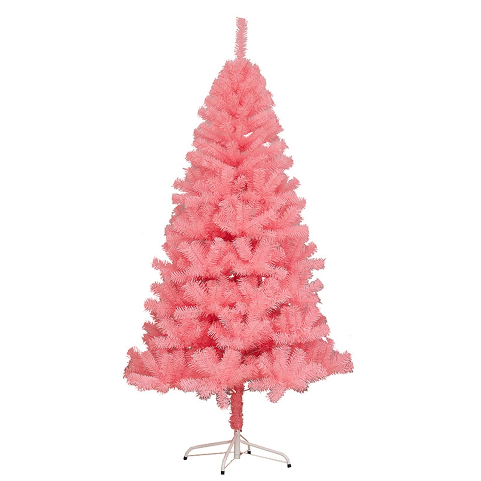 Generico Albero di Natale Artificiale Rosa con Supporti in Metallo, Facile da Montare, Perfetto per la Decorazione Festiva Interna ed Esterna(Height:150cm(59.0inch), Pink)