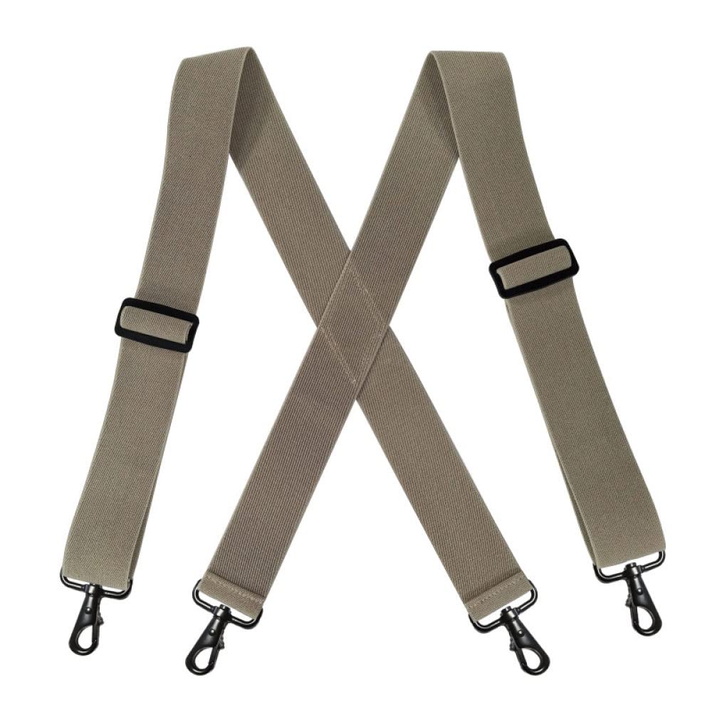 tirantes para hombres pantalones, Tirantes resistentes de gran altura, 5Cm de ancho con 4 ganchos giratorios, trabilla for cinturón, tirantes de trabajo en la espalda, elásticos ajustables for hombres