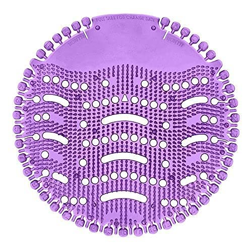 Urinal Screen Deodorizer Mat with Lavender Fragrance, Purple, Anti-Splash Design, 30-Day Fresh Scent, for Public Restrooms, Schools, Offices (Pack of 2)