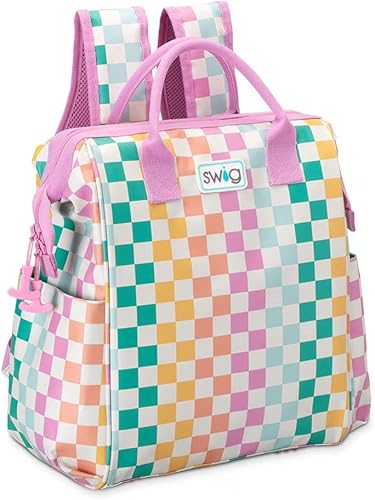 Miniatura 26 de Mochila enfriadora Swig Life Packi, enfriador aislado, bolsa de playa impermeable, 24 latas, enfriadores aislados livianos Nube Nueve,Azul (Blue