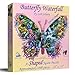 SUNSOUT INC - Butterfly Waterfall - 1000 pc Special Shape Jigsaw Puzzle by Artist: Lori Schory - Finished Size 24