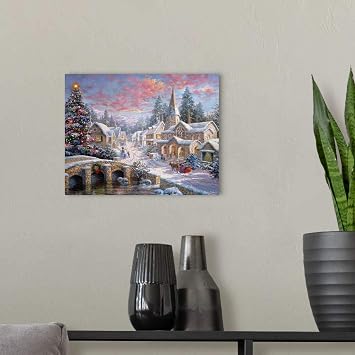 CANVAS ON DEMAND Heaven On Earth Canvas Wall Art Print by Nicky Boehme, Contemporary, Home Decor, Winter, Christmas Artwork, 14x11