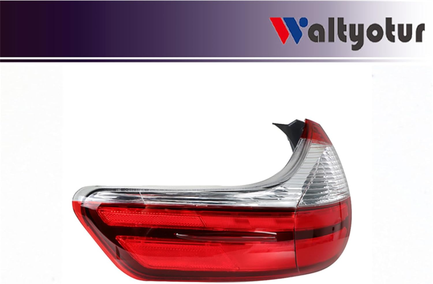 waltyotur Clear Len Tail Lights Brake Lamp Left Driver Side Tail Light Red Brake Lamp Replacement for 2015-2020 Sienna Base L LE XLE 8156008050