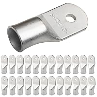 Vista 77 de SELTERM 25 piezas de lengüetas de cable de batería de cobre estañado de grado marino de 2/0 AWG de 3/8 pulgadas, terminales de anillo de calibre 00