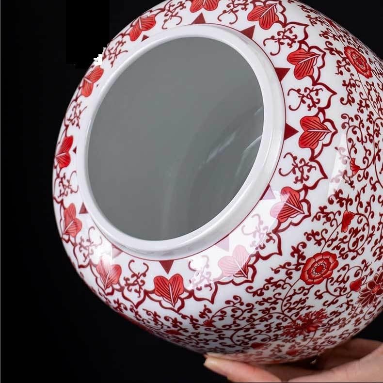 Duży niebieski i biały kubek na herbatę owinięty ceramiczny słoik uszczelniony czarny herbata pu'er biała herbata garnek do przechowywania luzem pojemnik do przechowywania (A)