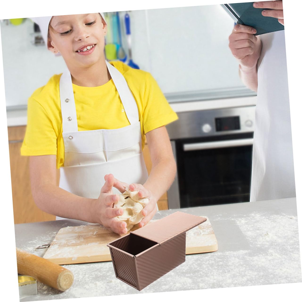 Ciieeo Toastform mit Deckel aus Kohlenstoffstahl 2 Stück Antihaftbeschichtet Rechteckig für Brotbacken Brotbackform 25cm Küche