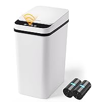 Vista 1 de Bote de Basura para Baño Automático Sin Contacto de 2.6 Galones, Botes de Basura Inteligentes Pequeños con Tapa, Bote de Basura Delgado para Cocina