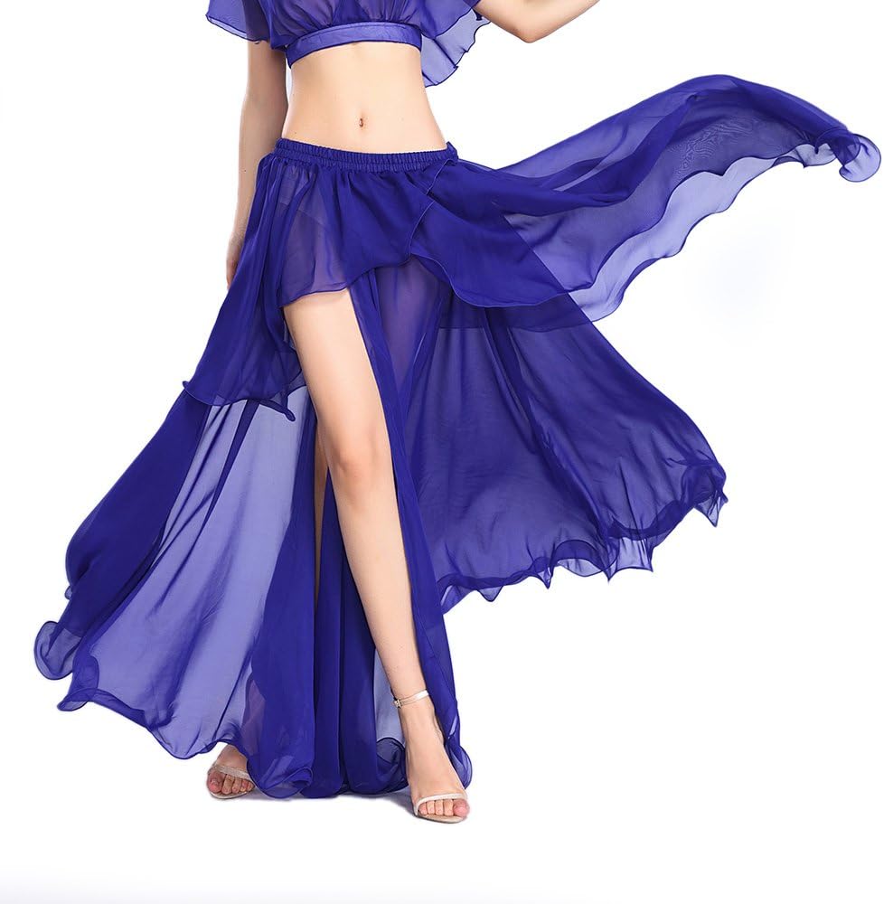 ROYAL SMEELA Chiffon Fairy Belly Dance Skirt Large Swing Skirts Women Belly Dancing Practice Clothing One Size, 11 Colors - Image 7