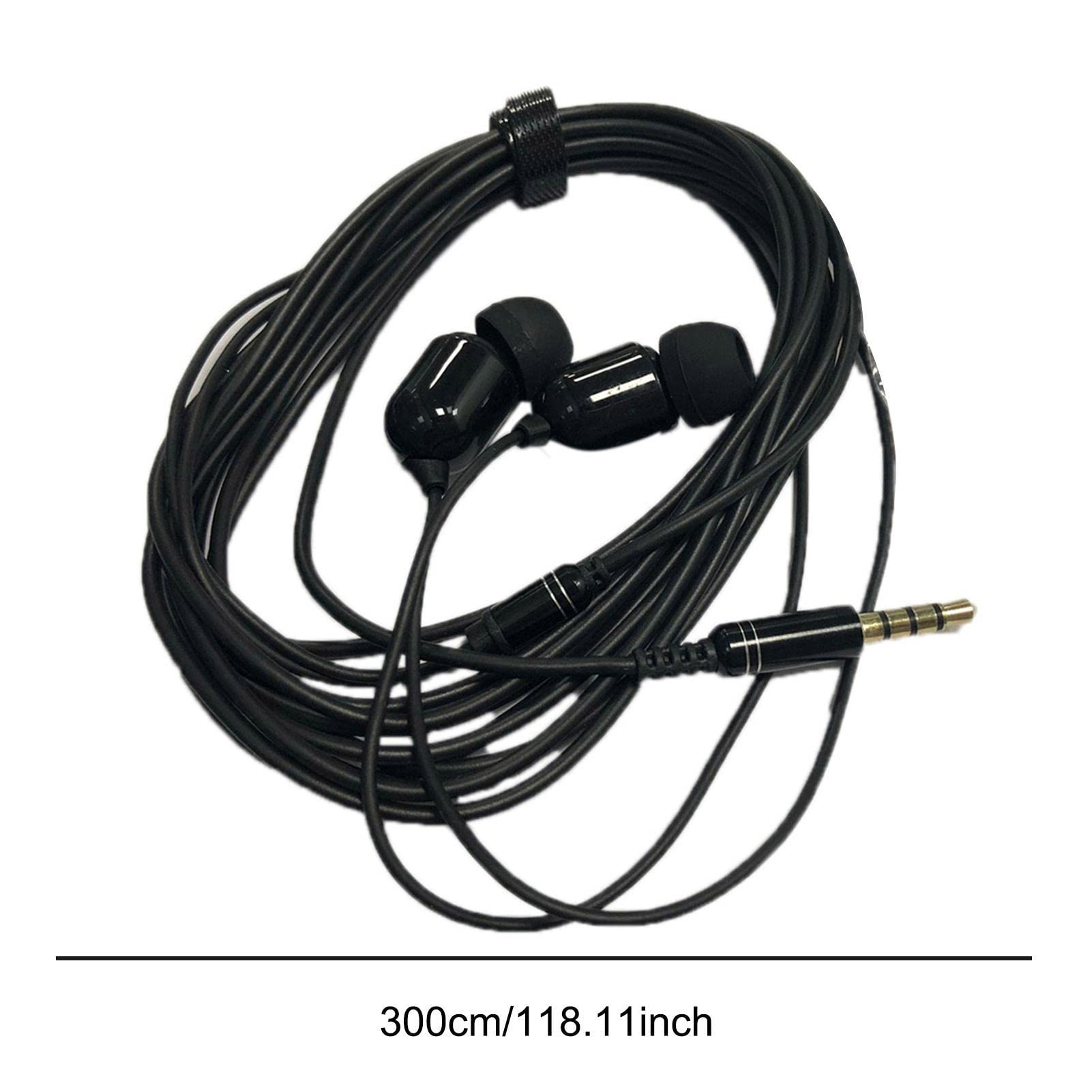 Extra Lange Oordopjes 3 Meter - Bedrade In-Ear Hoofdtelefoon Met Microfoon