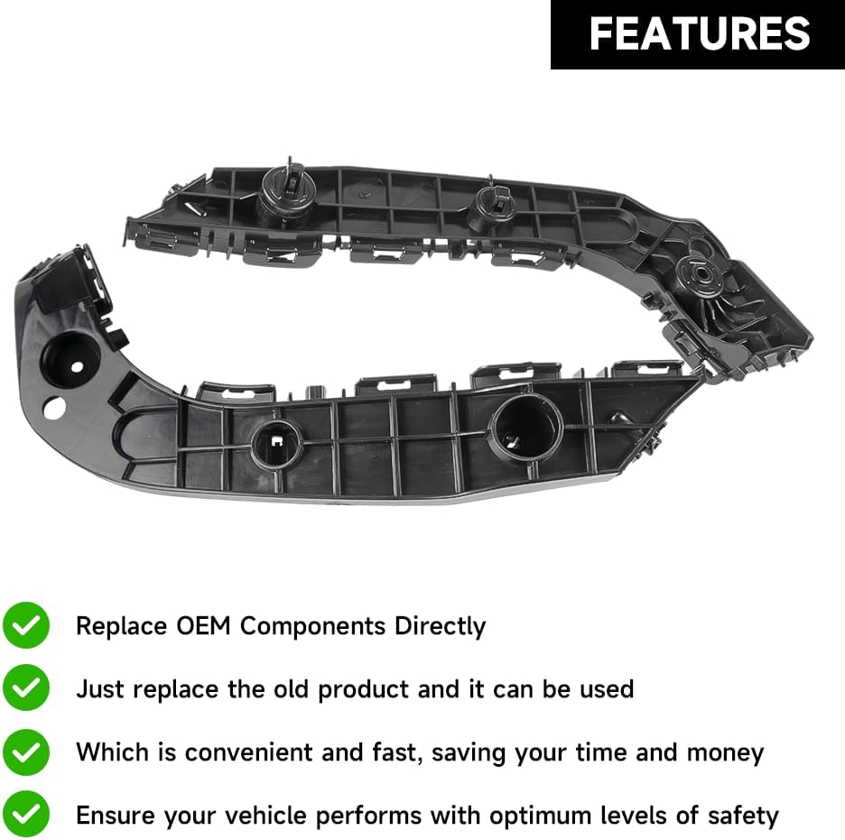 1 Pair Left and Right Side Front Bumper Bracket Bumper Retainer Support - Compatible for Toyota 4Runner 4.0L V6 - Gas 2014-2024 - Replace Part 5211535152, 5211635153