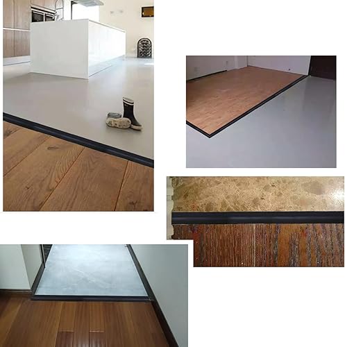Miniatura 5 de Tira de transición plana para pisopuerta y autoadhesiva para piso borde de piso laminado cubierta de huecos de piso