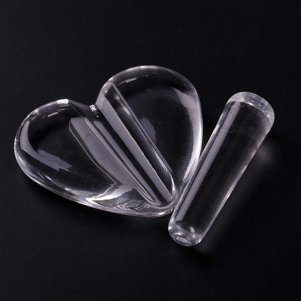 1 Set Acrylic Professional Embossed Mold Nail Art Tools Heart Shape Nail Art Equipments Metal Frame Bending Curve Shaping Press Tools for Nail Salon and Home Nail Art Decors Design, Clear : Beauty & Personal Care