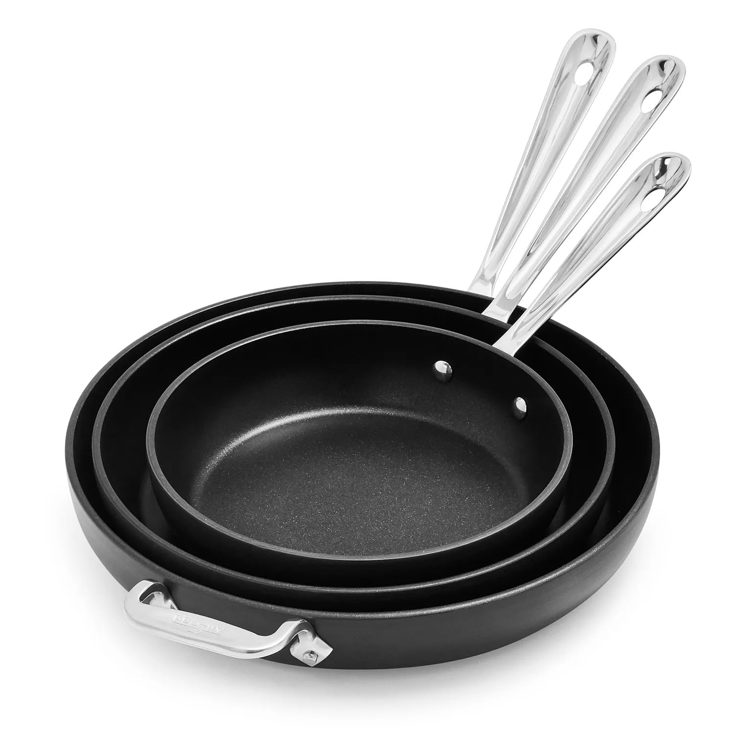 All-clad HA1 antiadherente Set de 3 skillets, 8 ", 10" y 12 "