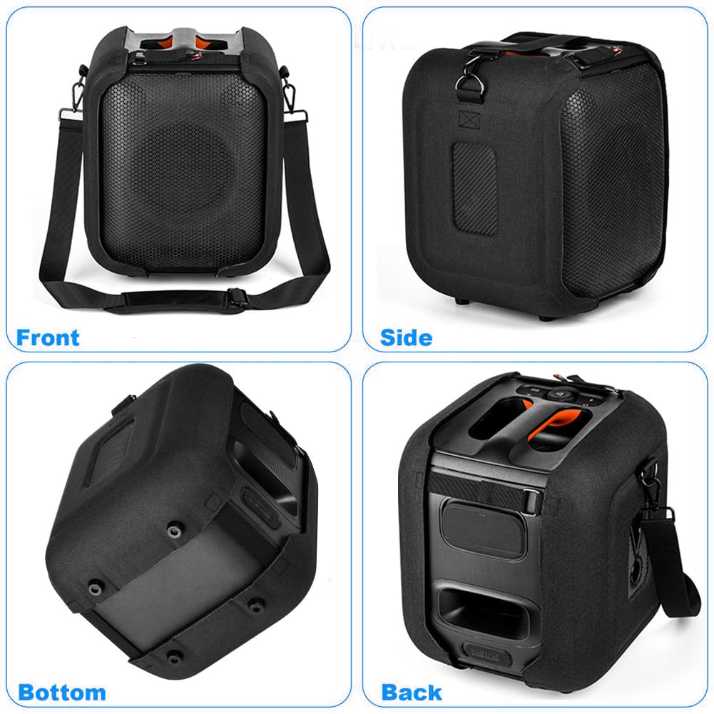 Eva - Custodia per tracolla da viaggio, antiurto, antigraffio, anti-caduta, con tracolla e piedini di supporto di base per speaker Essential