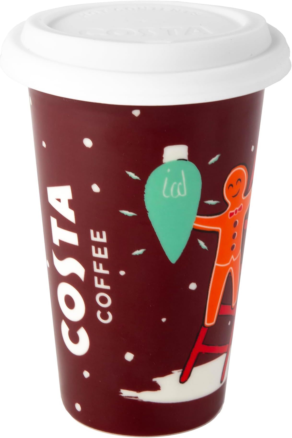 Costa Coffee Travel Mug - Festive Costa Travel Mug for Men and for Women - Travel Coffee Cup - Costa Coffee Gifts for Coffee Lovers