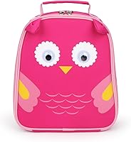 Vista 2 de yodo Bolsa de almuerzo aislada para niños con etiqueta de nombre, búho