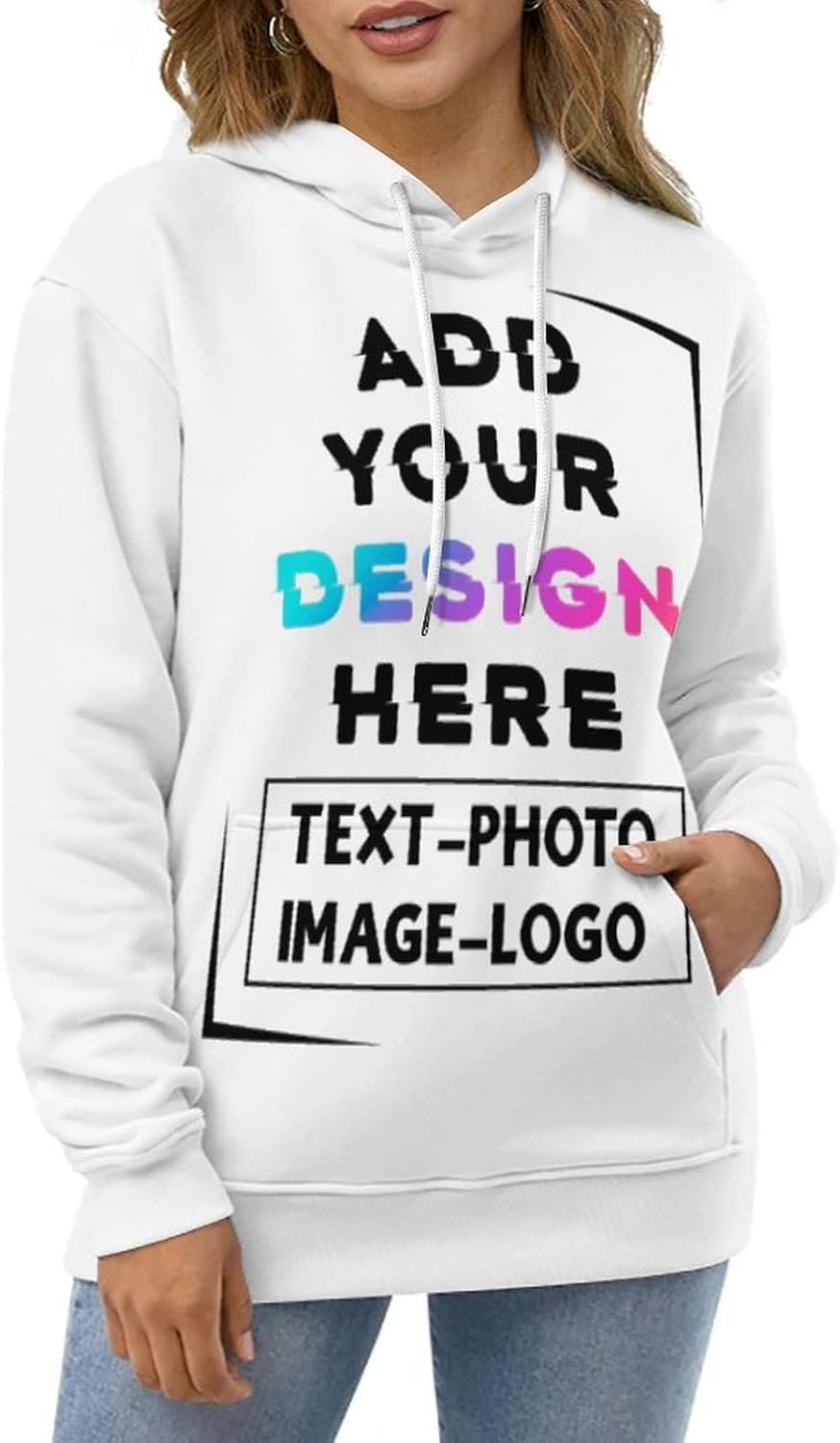 Custom Male Man Boys Double Hat Sweater Add Your Own Image And Text Design Personalized Birthday Gifts
