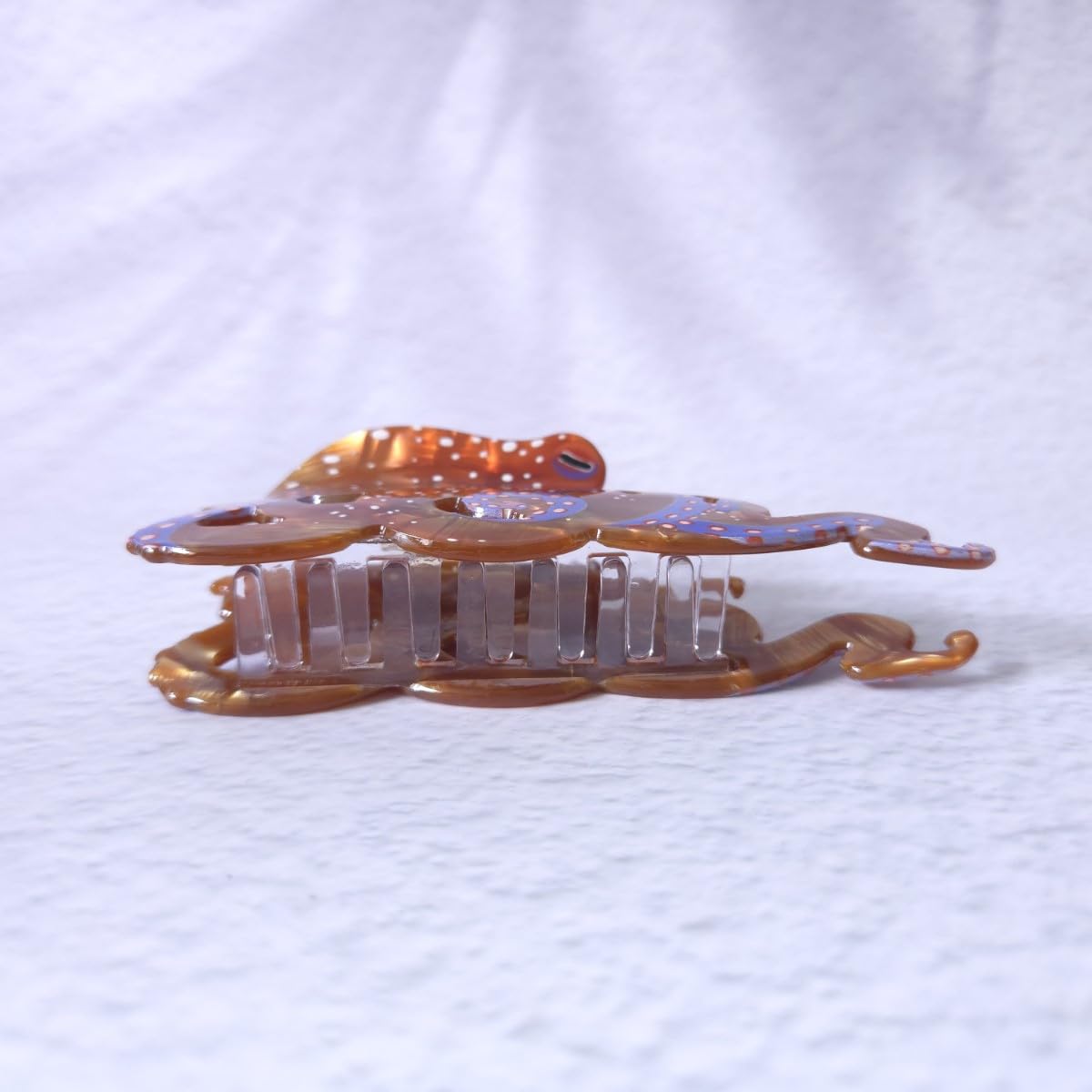 Novelty Sea Octopus Hair Clip,Peculiar Acetate Claw Clips,Cute Octopus Hair Clips for Women,Brown - Image 5