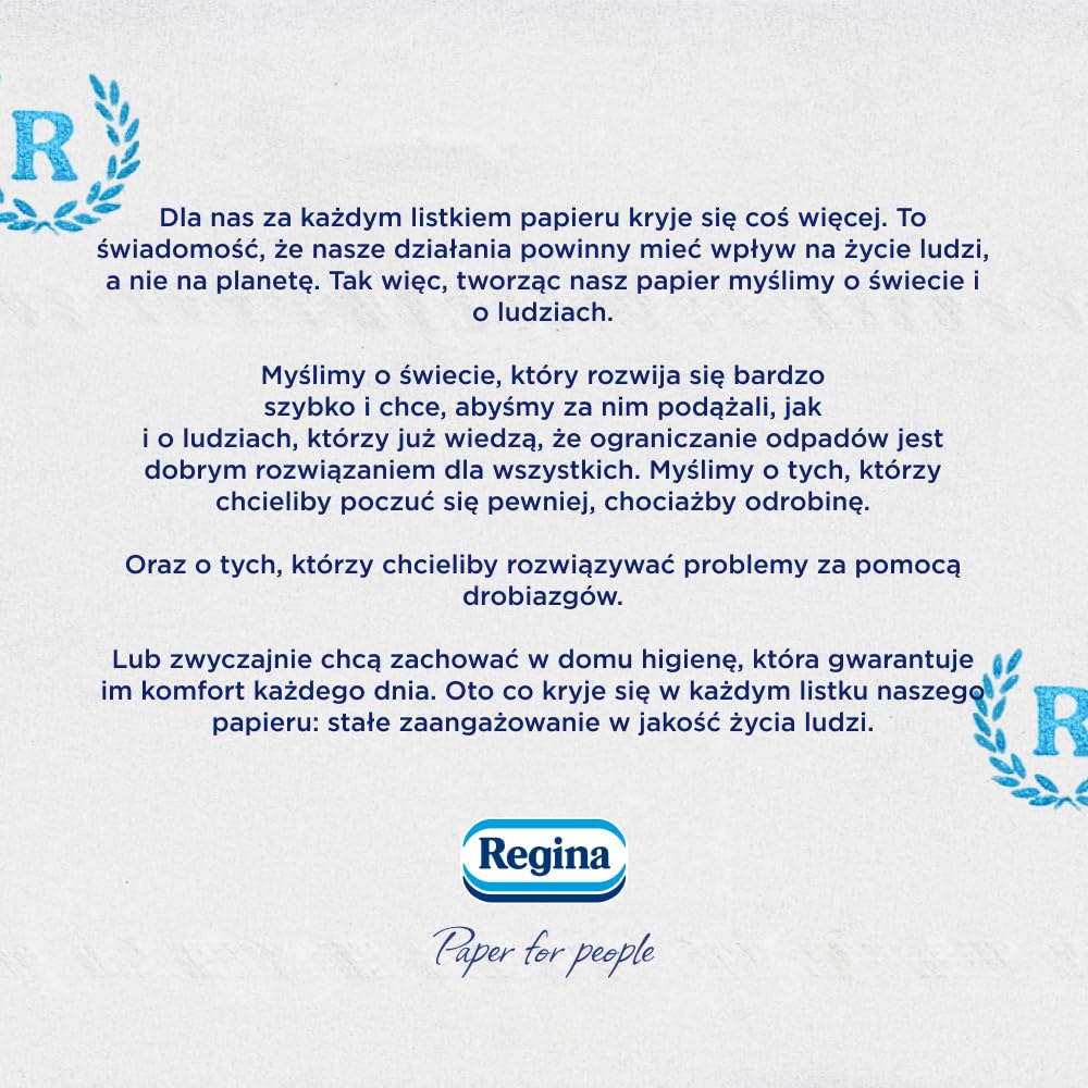 Regina Najdłuższe Rolki, 60 Rolek Papier Toaletowy, 2 Warstwy