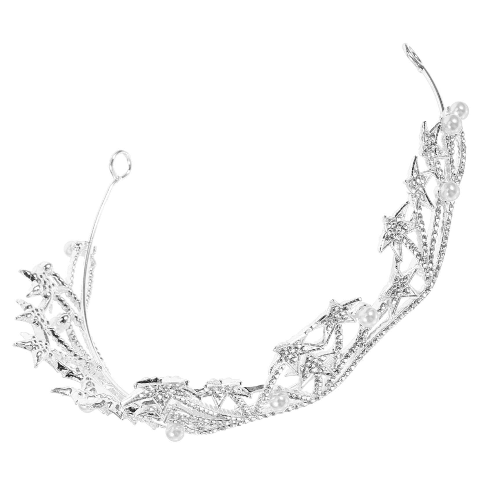 Lurrose 1 Pc Con Diadema De Estrellas Diamantes De Imitación De Novia De Boda Estrella Tiara De Fiesta De Diamantes De Imitación Cosplay Cristal De Las Mujeres Clásico