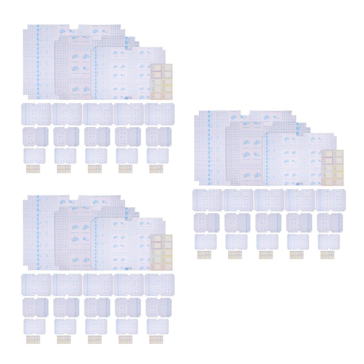 ARTIBETTER 3 Ensembles Lot De Protège Autocollants Couverture Souple Résistante Aux Rayures Protège Cahiers Couverture Auto Adhésive Facile À Poser Pour Étudiants Et Scolaires 30 Pièces * 3