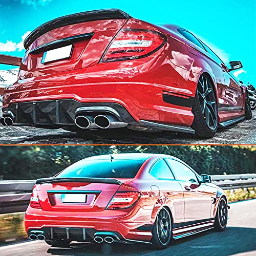 Mcarcar Kit Carbon Fiber Trunk Spoiler For Mercedes Benz Class W204 Coupe 2Door 2008-2014 C204 C180 C200 C250 C300 C63 Amg Car Rear Boot Lid Highkick Spoiler Wing Lip #TOP1