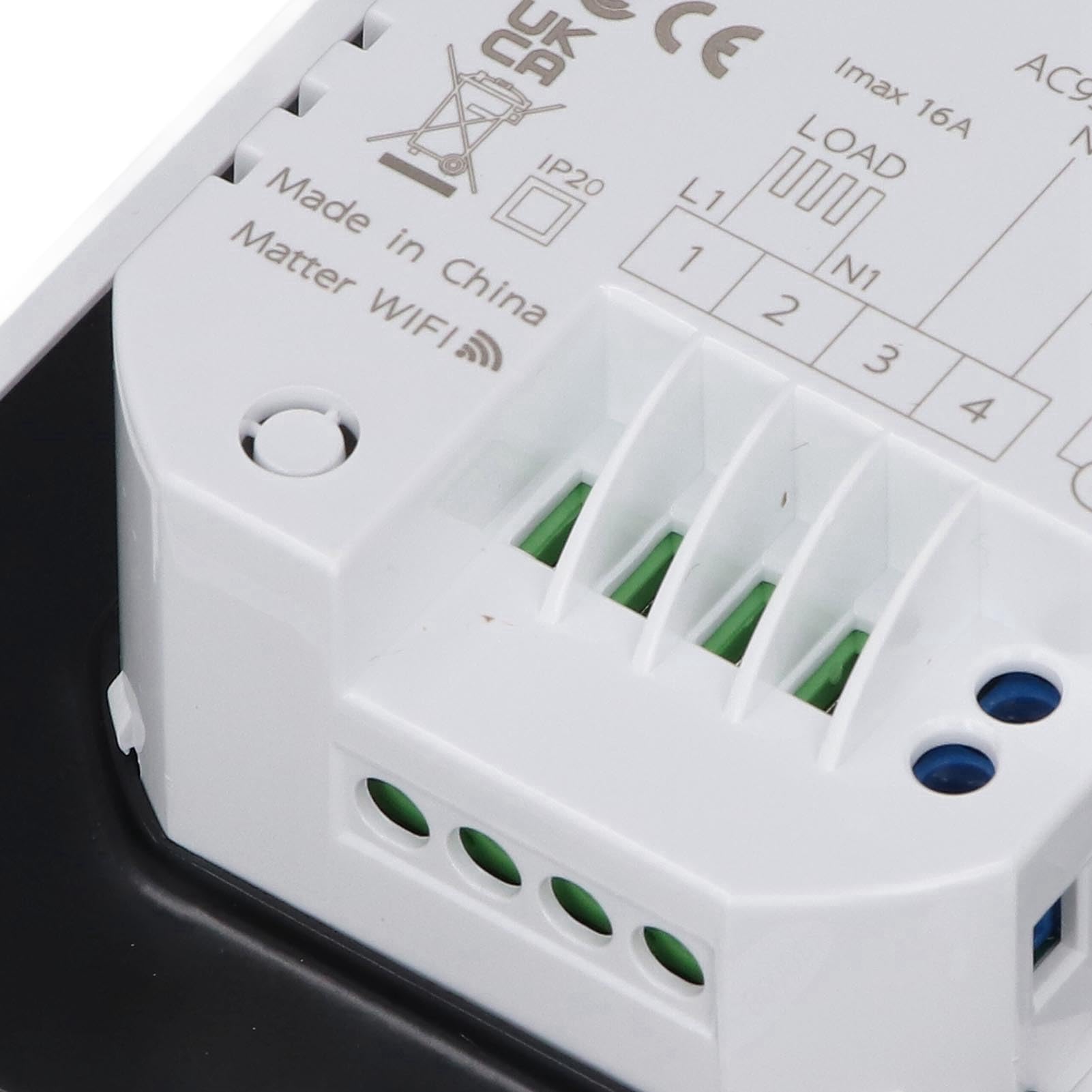 SIXRUN Termostato Inteligente Interruptor de Control de Temperatura de PC Retardante de Llama 95 A 240 V CA 16 A Control de Aplicación Pantalla Meteorológica para Calefacción Eléctrica de Hotel de
