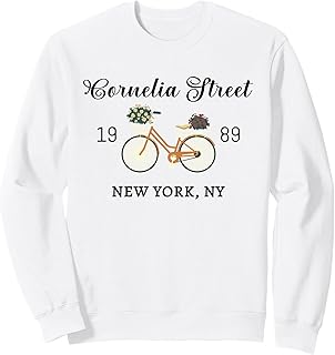 Cornelia Street New York NYC, Bike Floral Sweatshirt
