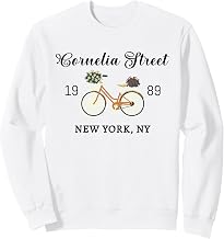Cornelia Street New York NYC, Bike Floral Sweatshirt