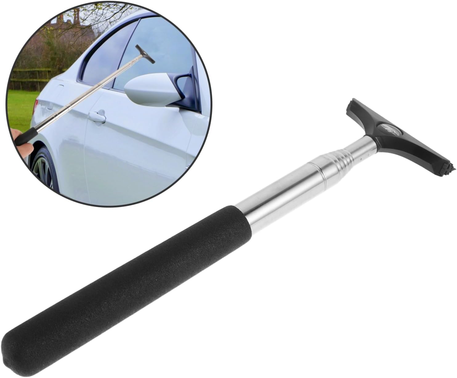 Extendable Handle Windshield Squeegee Mirror Car Rearview Wiper Cleaner