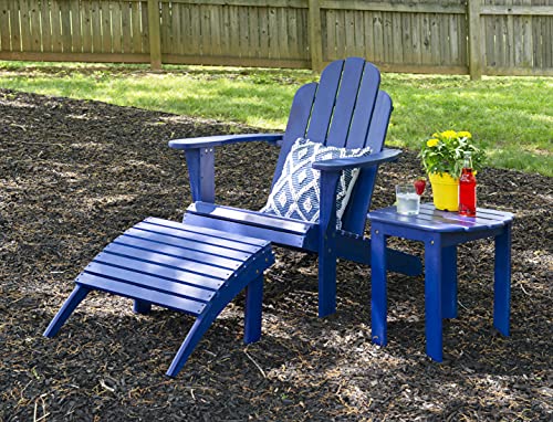 Linon Jayde Blue Adirondack Outdoor Ottoman #TOP1