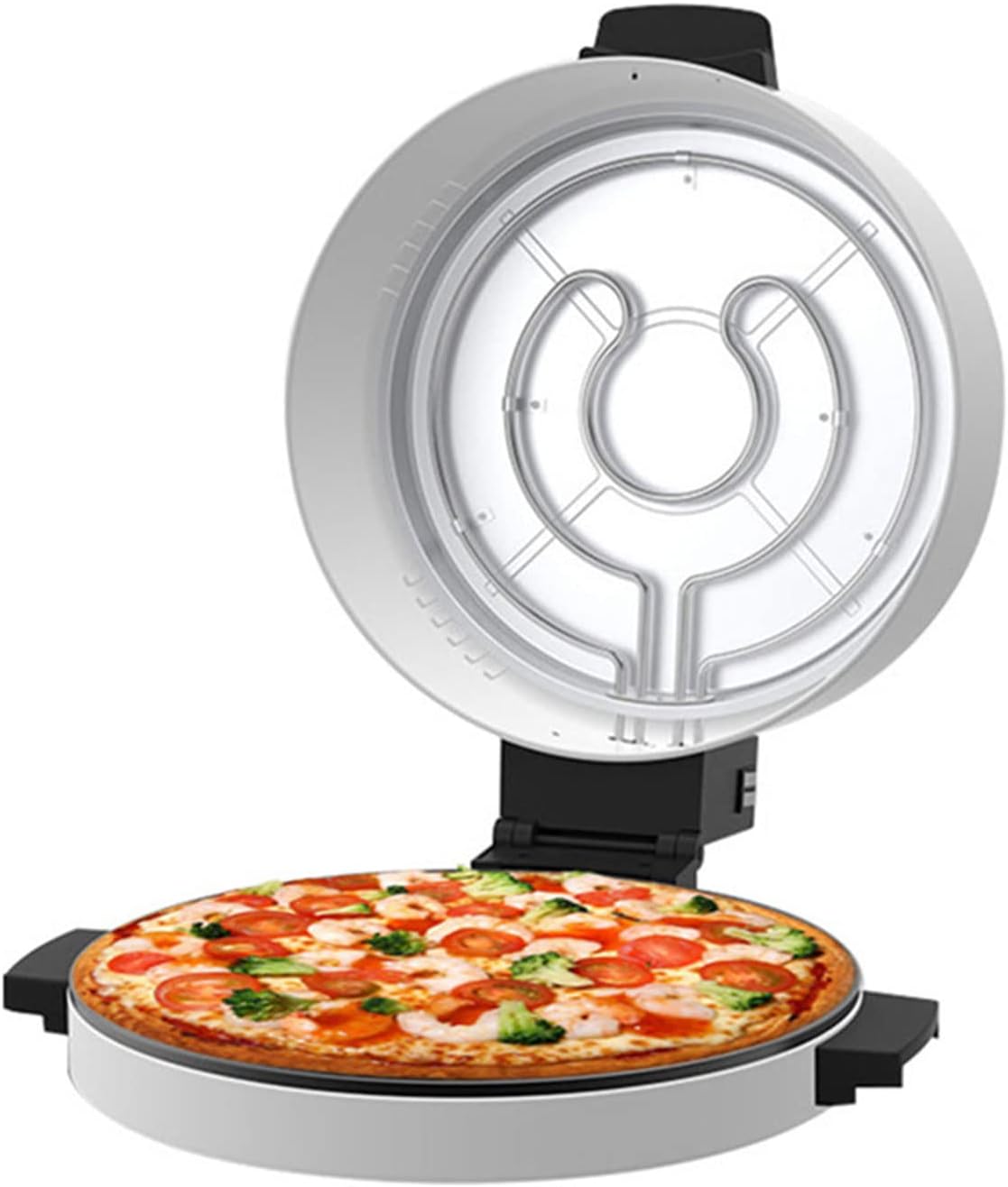 2000W Pizza Maker Machine - Non-Stick 30CM Electric Pizza Pan for Home - Perfect for Pizzas, Nachos, Omelettes - Kitchen Appliance Must-Have