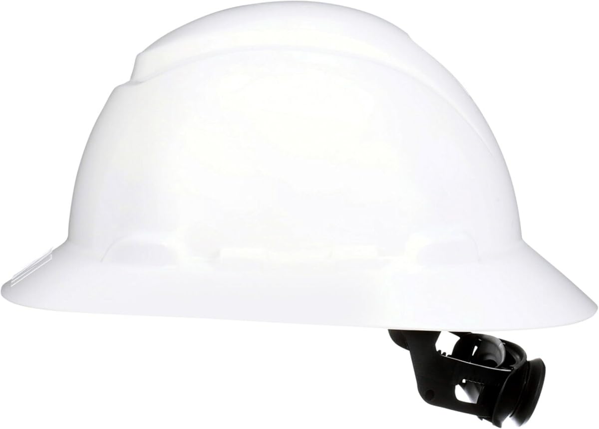 3M SecureFit Full Brim Hard Hat, with Ratchet Adjustment, White
