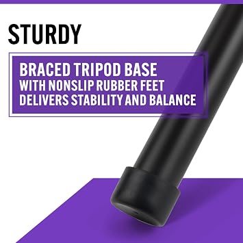 On-Stage SS7761B All-Aluminum Speaker Stand (Folding Portable Tripod Loudspeaker Stand, Nonslip Rubber Feet, Height Adjustable, Locking Pin, Mounts PA Speakers with 1 3/8 or 1 1/2 Sockets, Black) | All-Aluminum Tripod Speaker Stand, Height Adjustable 45-72 with Locking Pin, 120 Lb Weight Capacity, Folds Flat for Transport