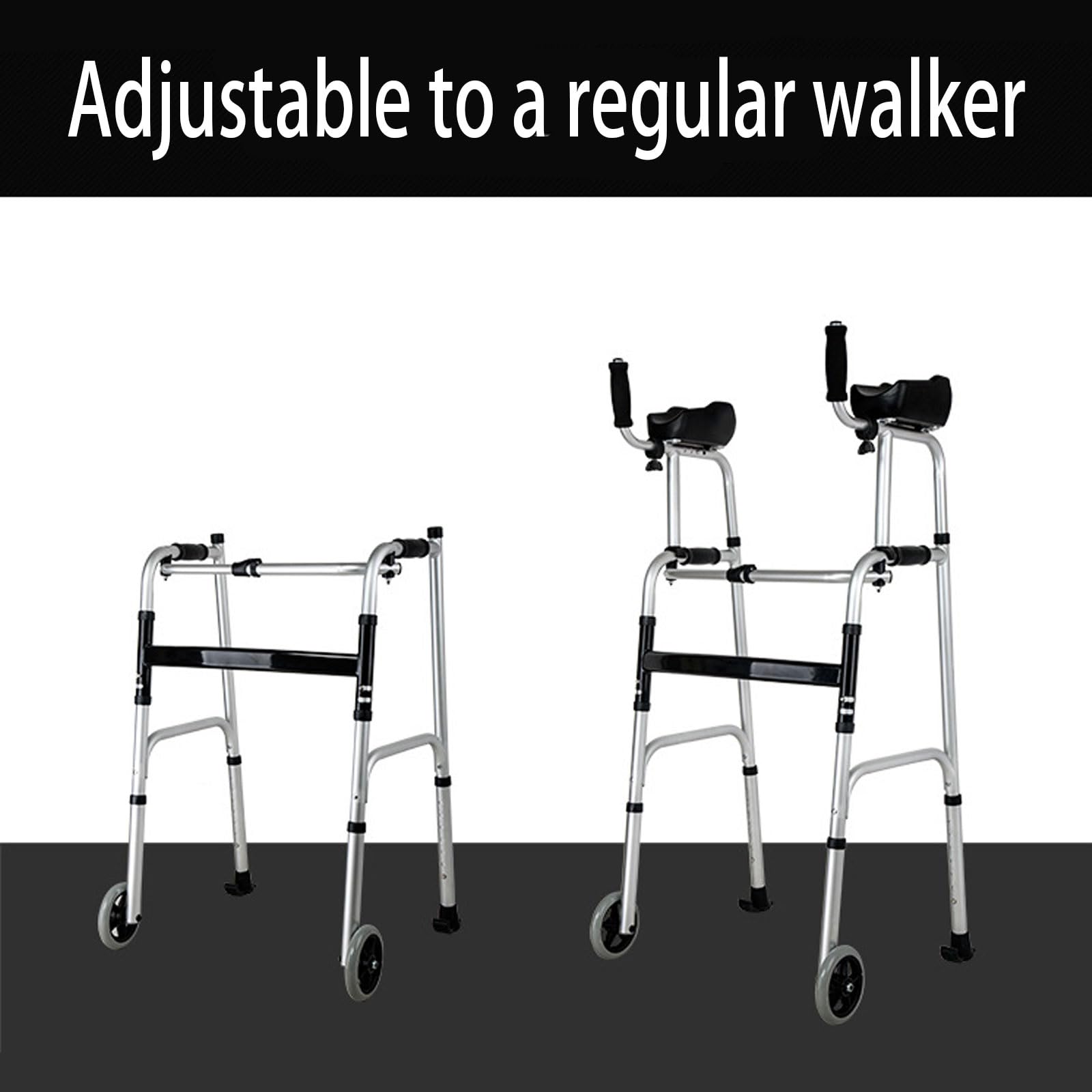 UYSELA Leggero Deambulatore Pieghevole Girello Ultraleggero,Rollator per Adulti o Disabili Deambulatore Pieghevole, Regolabile in Altezza Deambulatore per Anziani Pieghevole,L
